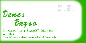 denes bazso business card